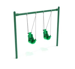 View more about8 feet High Elite Single Post Swing with Child Adaptive Seats